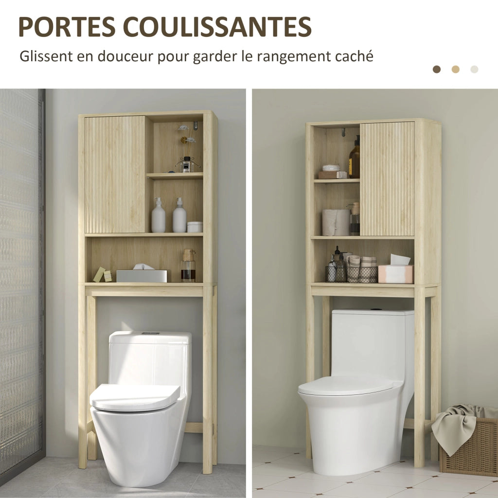 Mobiletto Sospeso Bagno con Ante Scorrevoli ¨C zephmum ¨C Bianco 60x30x