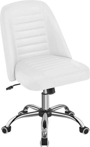 Sedia Ergonomica in Pelle Artificiale - Sedia con Rotella senza Braccioli, Regolabile e Comfortevole