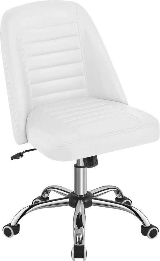 Sedia Ergonomica in Pelle Artificiale - Sedia con Rotella senza Braccioli, Regolabile e Comfortevole