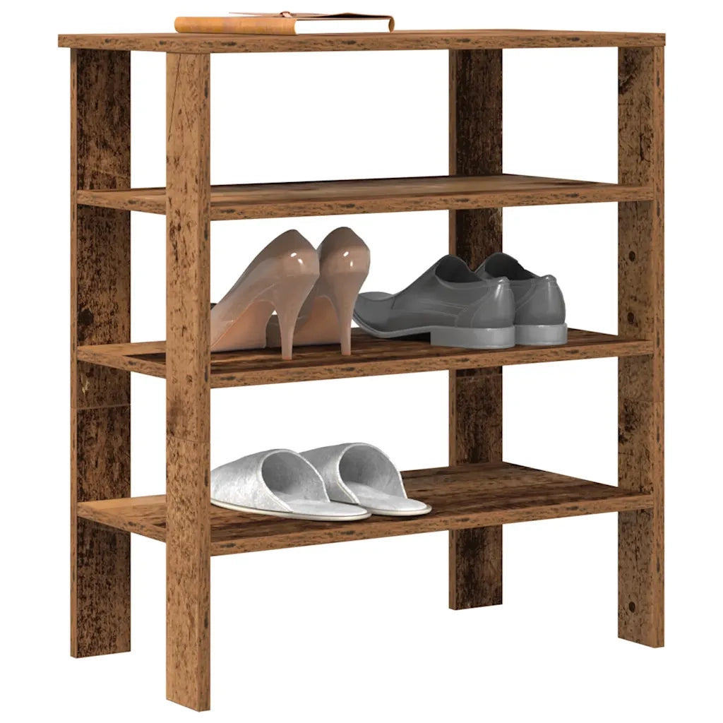 Scarpiera Legno Vecchio 61x32x70 cm in Truciolato 859849