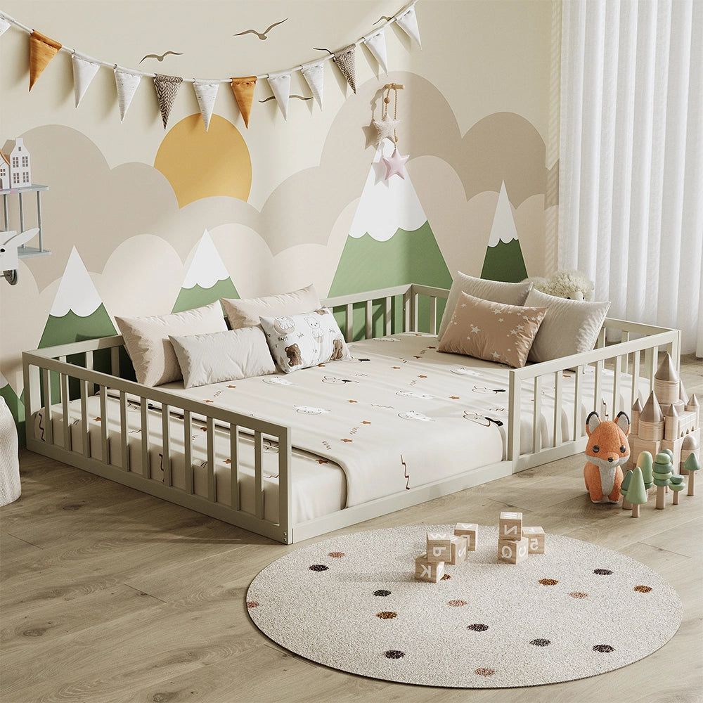 Vitalispa Letto per bambini Grigio 205 x 145 cm senza materasso