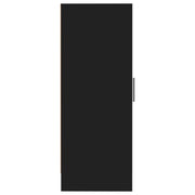 Scarpiera mobiletto portascarpe mobile per ingresso/corridoio/soggiorno 32 x 35 x 92 cm legno ingegnerizzato nero 02_0021967