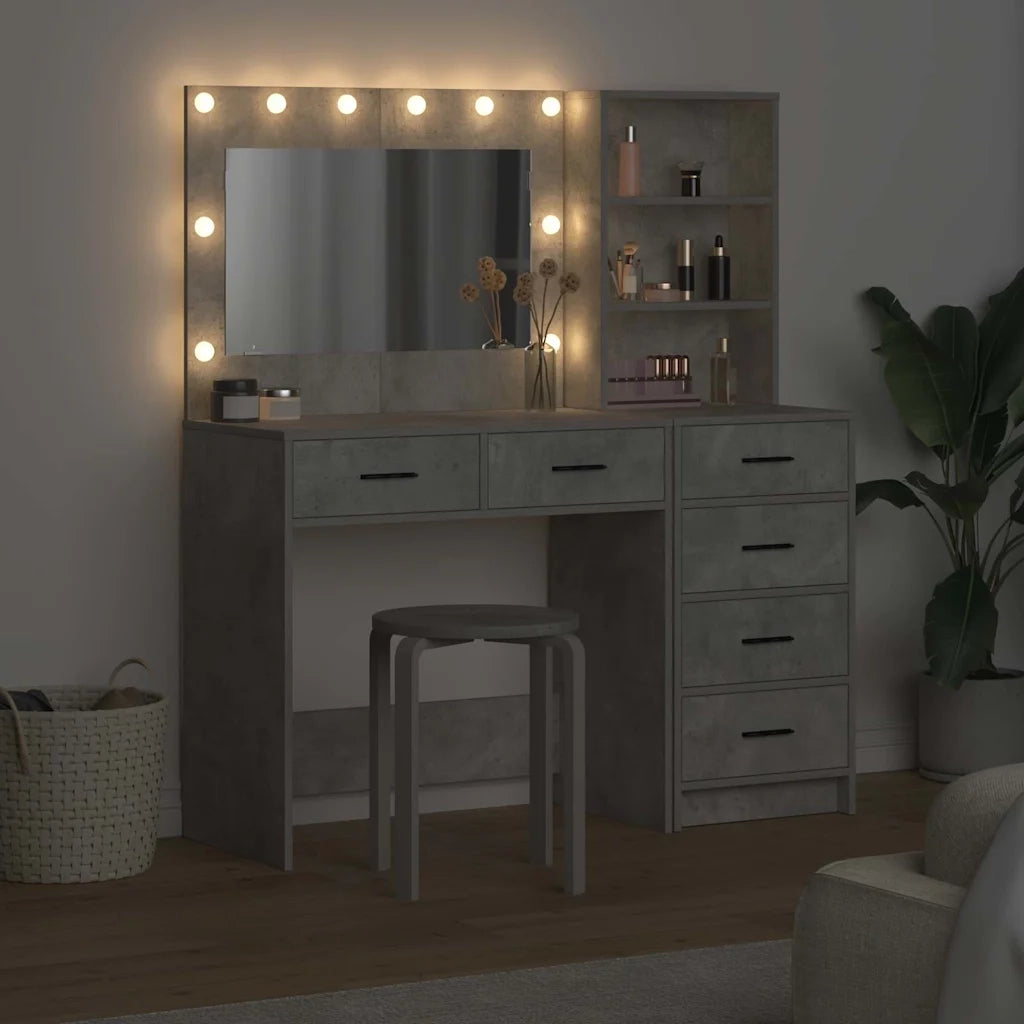 Tavolo da Trucco Grigio 78.5 x 41 x 135 cm Legno multistrato 3334194