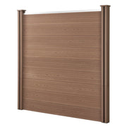 Recinzione da giardino frangivista frangivento legno composito (WPC) marrone 183 x 187 cm 03_0001477