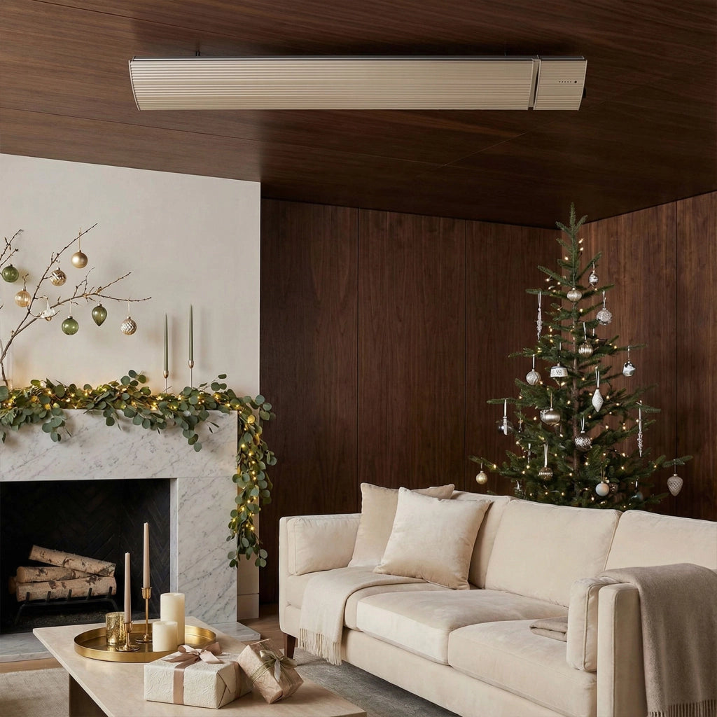 Sined Calore Bianco 1800 Radiatore a Infrarossi Per Esterno In Alluminio Da 1800w Bianco Nessuna Emissione Di Luce Elemento Riscaldante In Lega Alluminio Estruso Rivestimento Ceramico Bianco Ip65