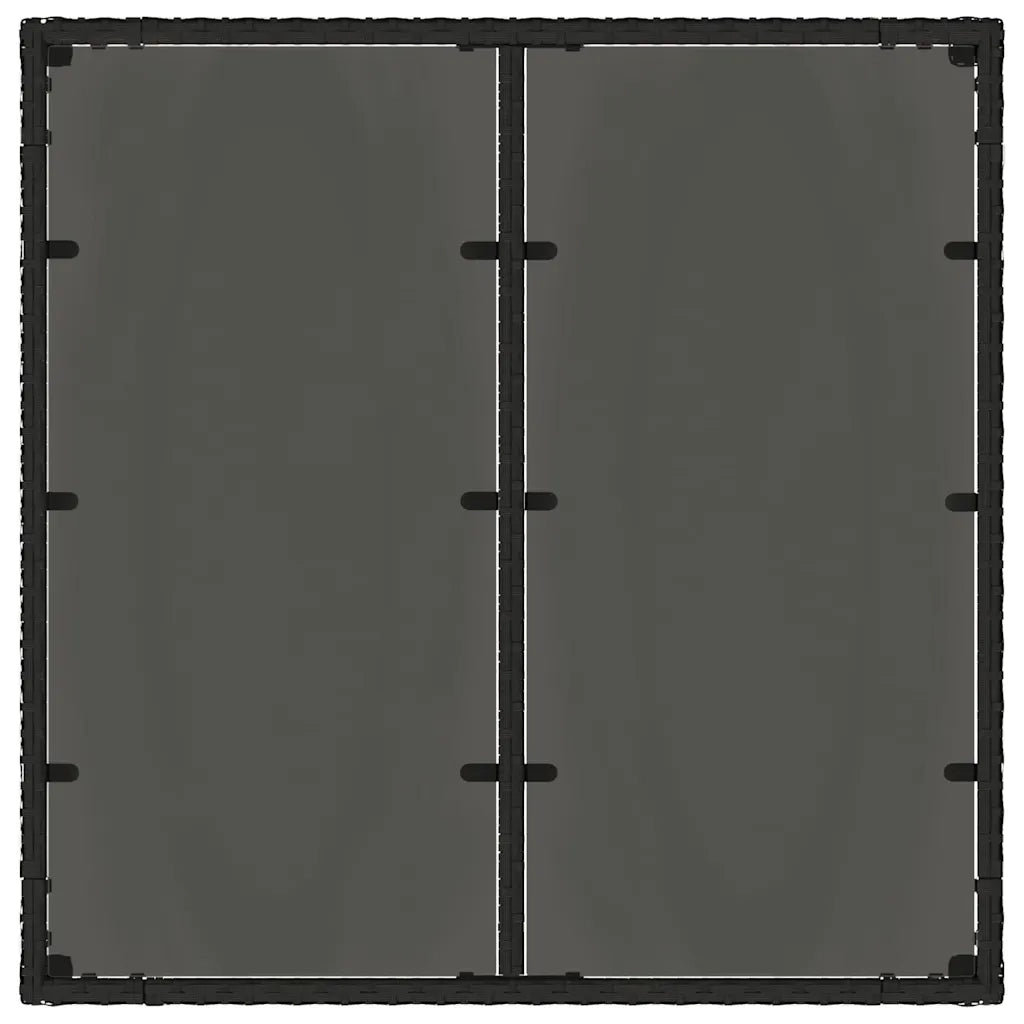 Set da Pranzo per Giardino 5 pcs Nero polyrattan 3365387