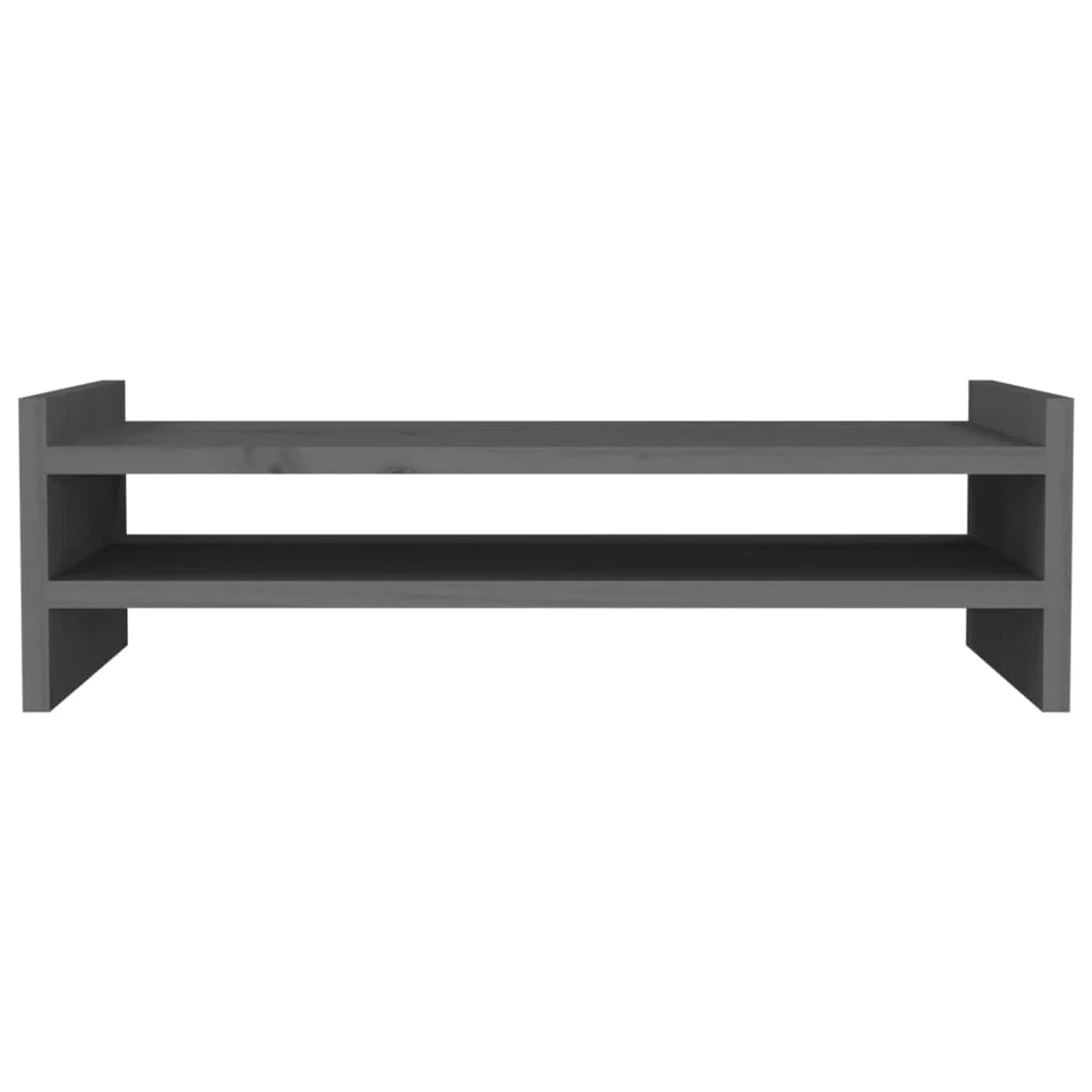Supporto per monitor 50 x 27 x 15 cm in legno massello di pino grigio 02_0021137