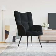 Divano Sedia-Poltrona Relax Nera in Velluto 121612
