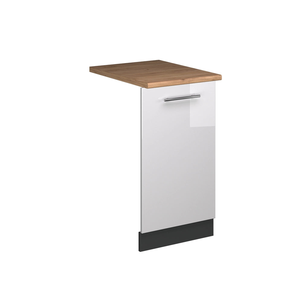Vicco Pannello frontale della lavastoviglie Bianco lucido 45 cm , PL Rovere