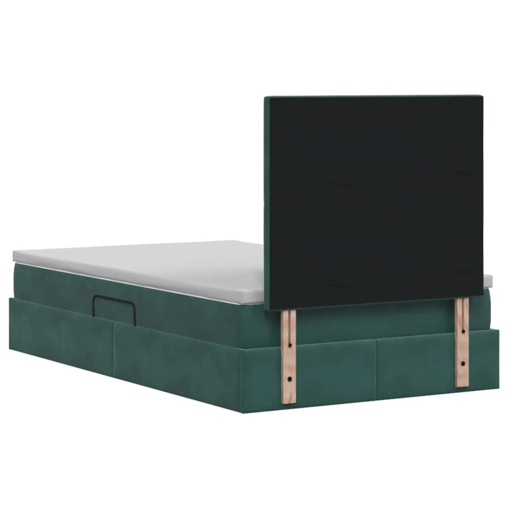 Letto con contenitore LED e materasso Verde Scuro 120 x 190 cm 3460119
