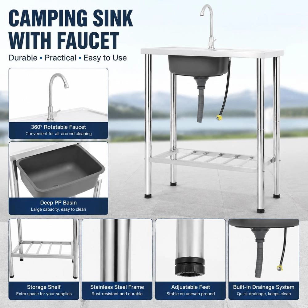 Camping Sink With Stainless Steel Tap