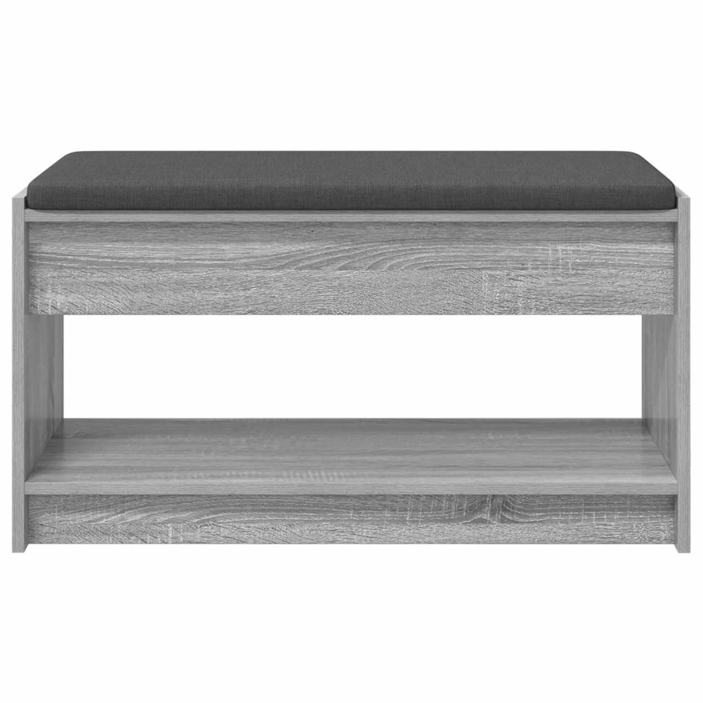 Panca per ingresso con cuscino Sonoma grigia 83 x 38 x 45 cm