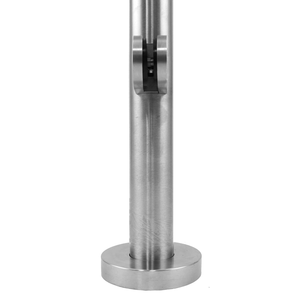 Palo Finale della Balaustra Alto 90cm in Acciaio Inossidabile Solido Robusto