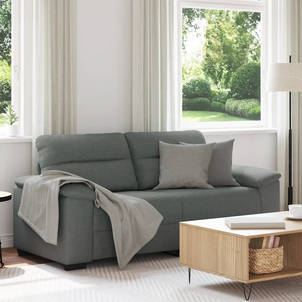 Divano a 2 Posti Grigio Scuro 180x81x84 cm in Tessuto 4105308