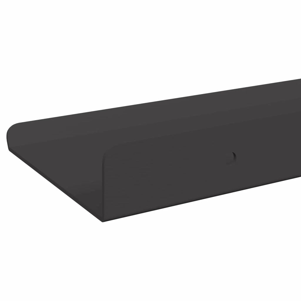Mensola sospesa 4 pcs Nero 30 x 9 x 2,5 cm Acciaio 8003937
