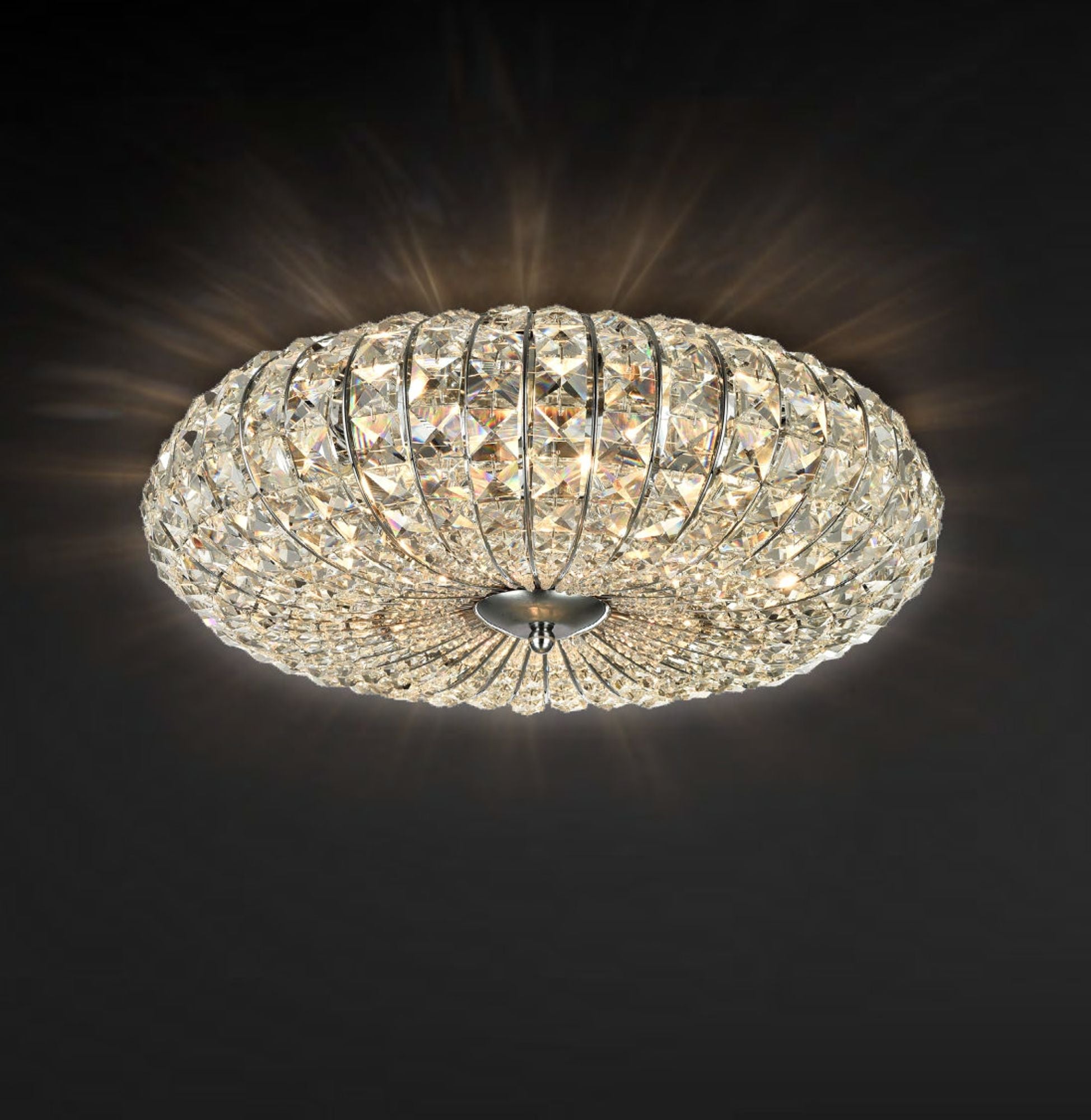 Lampadario Modern in Metallo Broche Nickel