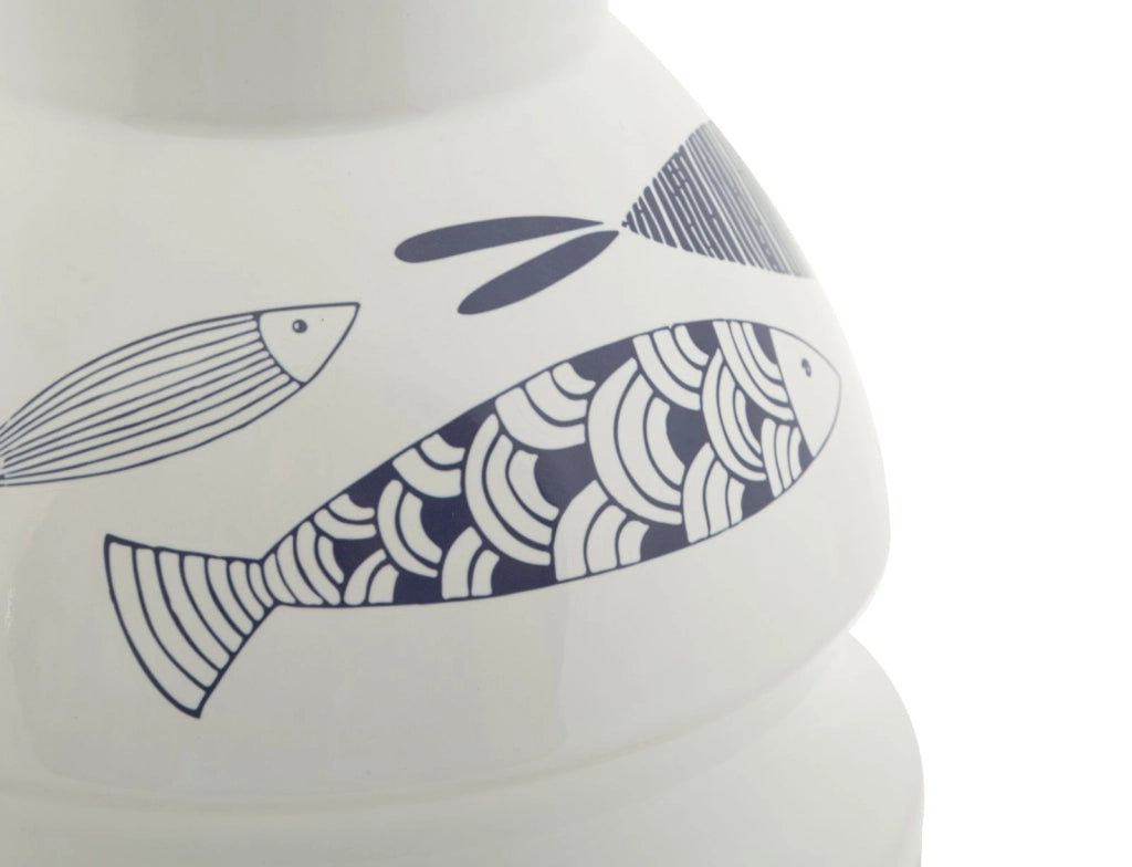 Vaso Ceramica Fish Ø21x31 cm in Ceramica Multicolor