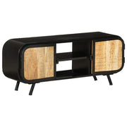 Mobile TV multimediale scaffale TV mobile TV sala da pranzo soggiorno camera da letto 110 x 30 x 45 cm legno di mango marrone grezzo 02_0025742