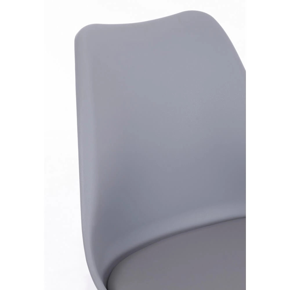 Set di 4 Sedie Design Nordico con Cuscino in Similpelle e Gambe in Faggio - FIO