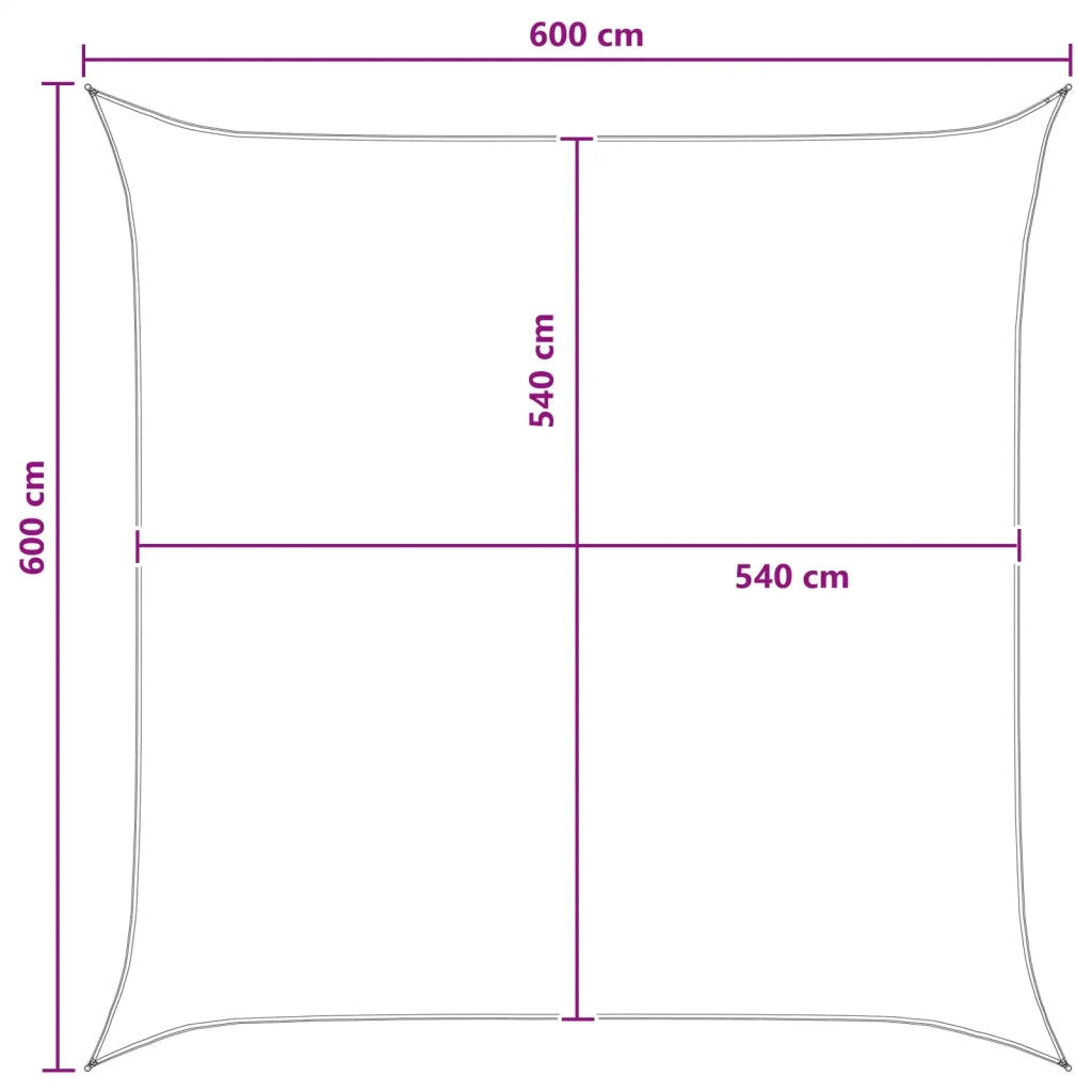 Vela Parasole | Telo Ombra | Vela da ombra Blu e Bianco 6 x 6 m HDPE