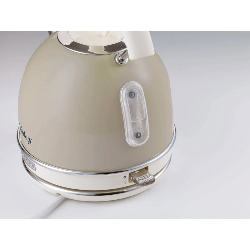 Bollitore elettrico 1,7L - Infusi, tè e tisane - Autospegnimento - 2000W - Acciaio Inox - Beige