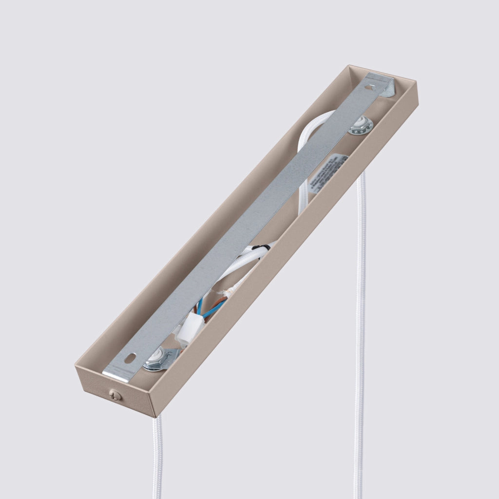 Lampada a sospensione barra 2 tubi taupe GU10 Pure Lume