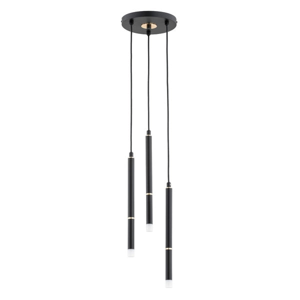 Lampada a sospensione Alfa Desto Ø19,5 nero/oro 3xG9
