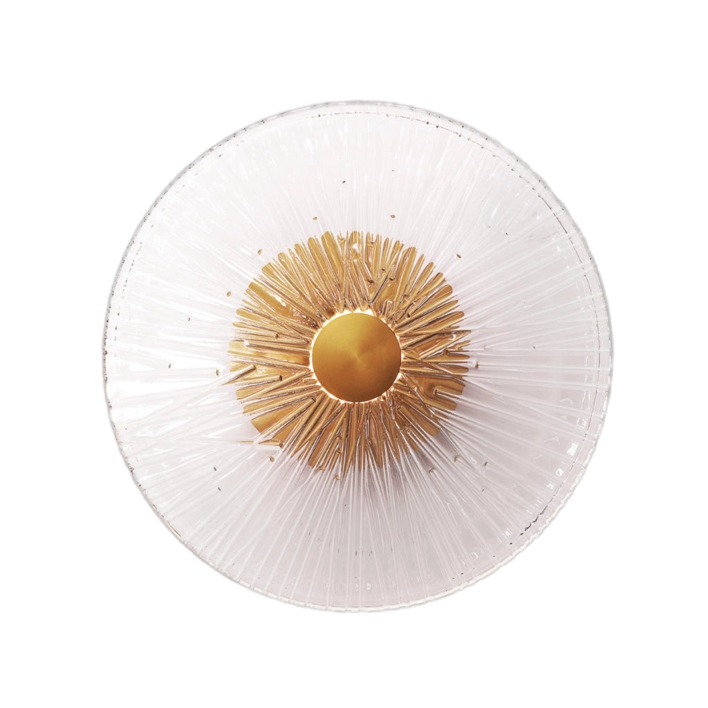Applique tonda vetro trasparente oro Allure LED 5W Maxlight