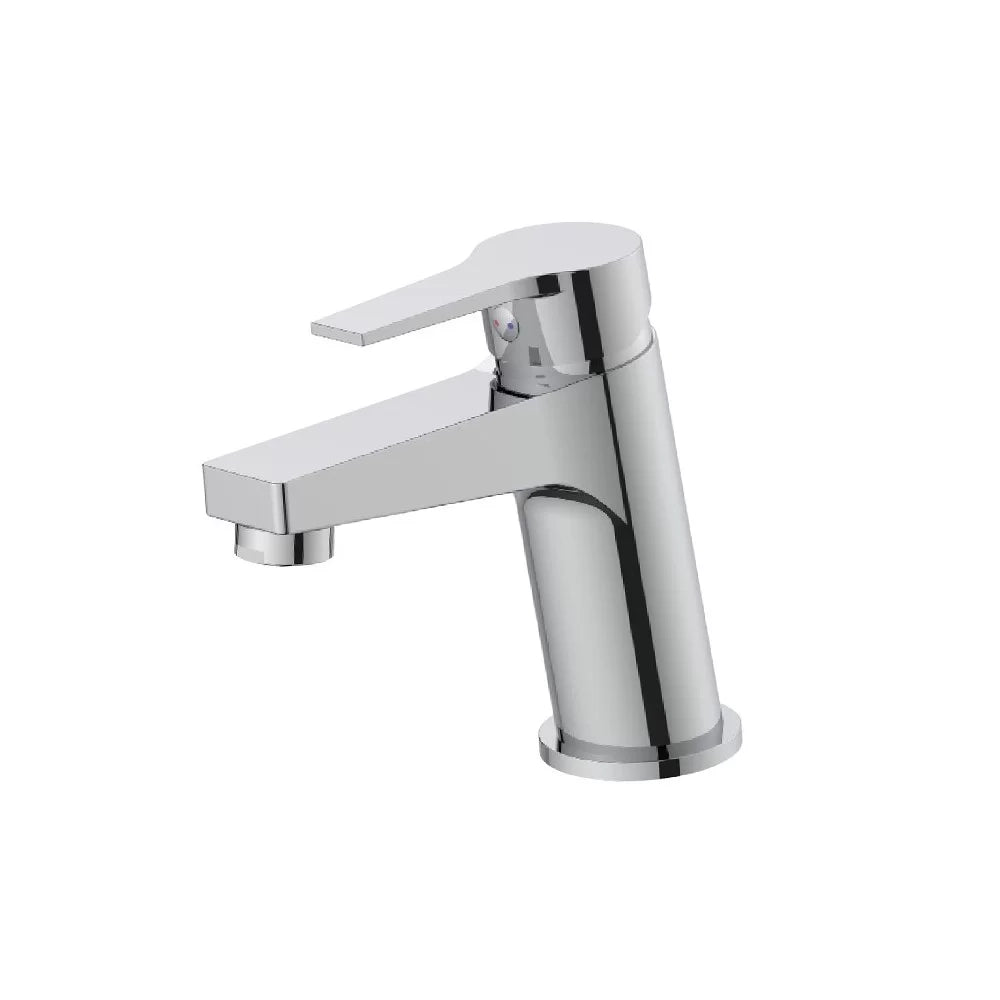 Rubinetto lavabo cromato con leva in metallo - Serie Hellis