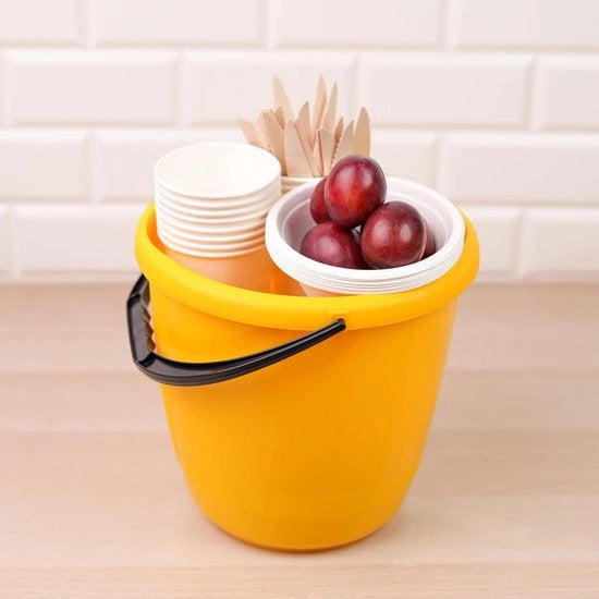 Secchio di Pulizia 10 L - Secchio in Plastica Stabile - Secchio per la Casa di 10 Litri - Secchio in Plastica 10 L - Secchio d'Acqua con Maniglia Ergonomica