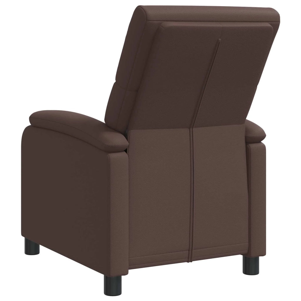 Divano Sedia-Poltrona reclinabile Marrone Similpelle 641209