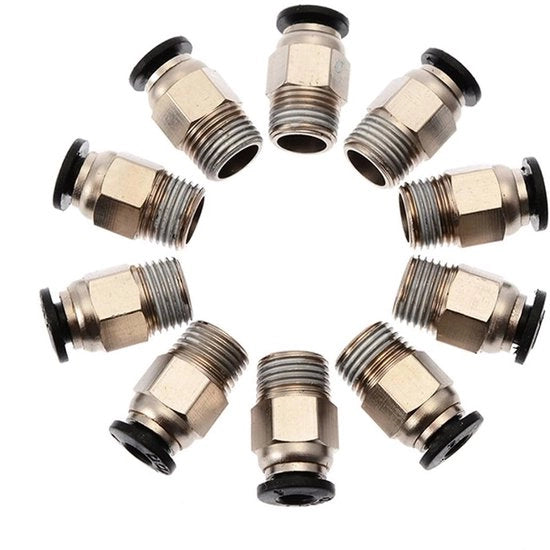 Connettore pneumatico rapido - 4x2mm tubo di alimentazione - 10 pezzi - accessorio per stampante 3D - connessione rapida - materiale trasportato affidabile - connettore per stampante 3D