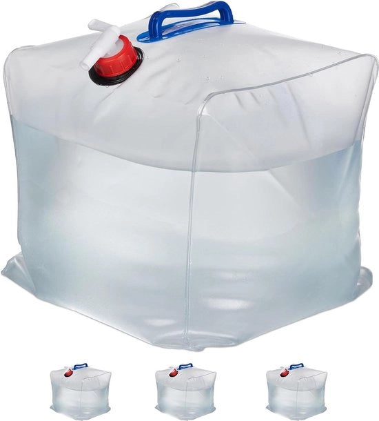 Ottonevaibile serbatoio acqua 20 litri con maniglione - campeggio picnic - vasca acqua trasparente