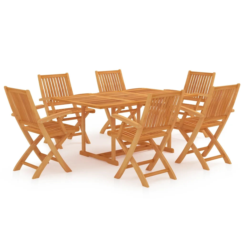 Set da Pranzo da Giardino 7 pz in Legno Massello di Teak cod mxl 74854