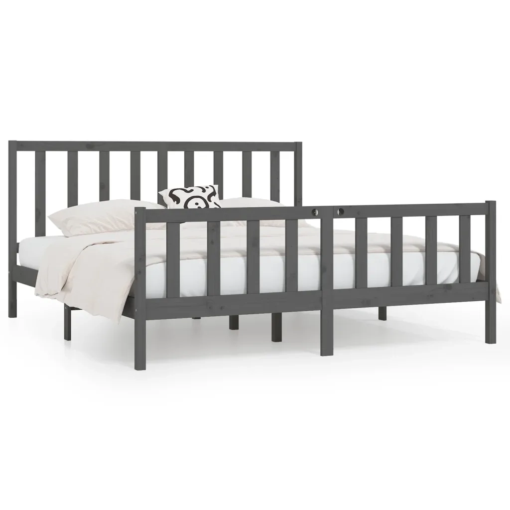 Giroletto Grigio in Legno Massello 200x200 cm 3106855