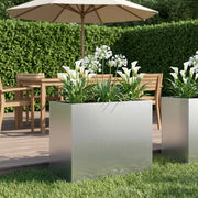 Vaso da giardino Argento 60 x 30 x 40 cm Acciaio zincato 8005564