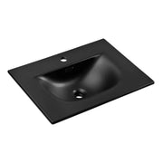 Lavabo da incasso VELOA 60 cm in ceramica nero opaco
