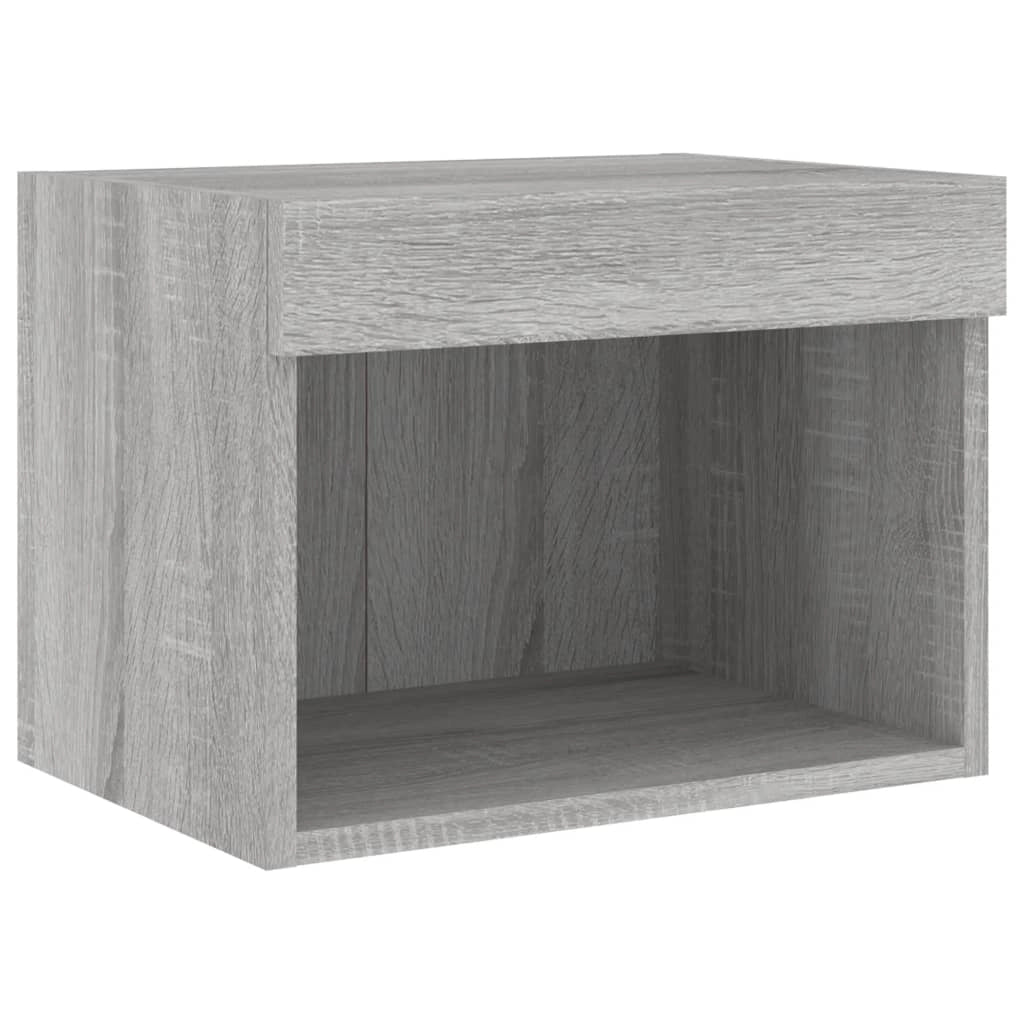 Mobile TV multimediale scaffale TV credenza mobile TV sala da pranzo soggiorno camera da letto con illuminazione a LED 5 pezzi legno ingegnerizzato Sonoma grigio 02_0029422