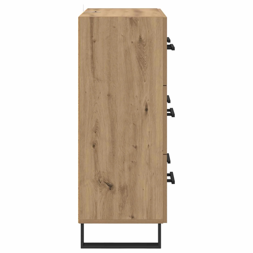 Credenza | Madia | Buffet da pranzo | Armadio da pranzo con cassetto Rovere artigianale 69,5 x 34 x 90 cm