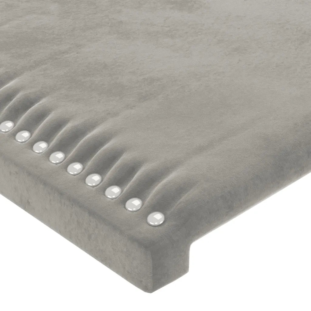 Letto matrimoniale | Letto per adulti | Giroletto senza Materasso Grigio Chiaro 200x200 cm Velluto