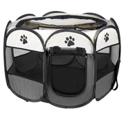 Valora Box pieghevole per cani e gatti grigio con pareti in rete