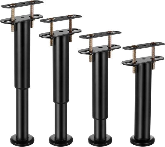 Supporti per letto in metallo flessibili da 18 a 32 cm inclusi, con traversa centrale