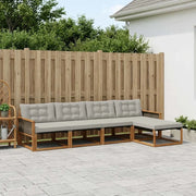 Set di divani da esterno 5 pcs Naturale e Grigio Chiaro 3381355
