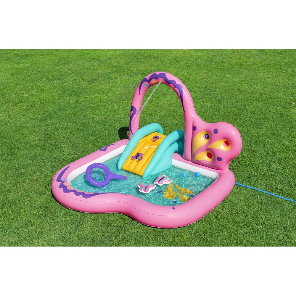 Trade Shop - Centro Giochi Gonfiabile Acquatico Per Bambine Forma Farfalla 180x180x117cm Piscina 53175 -