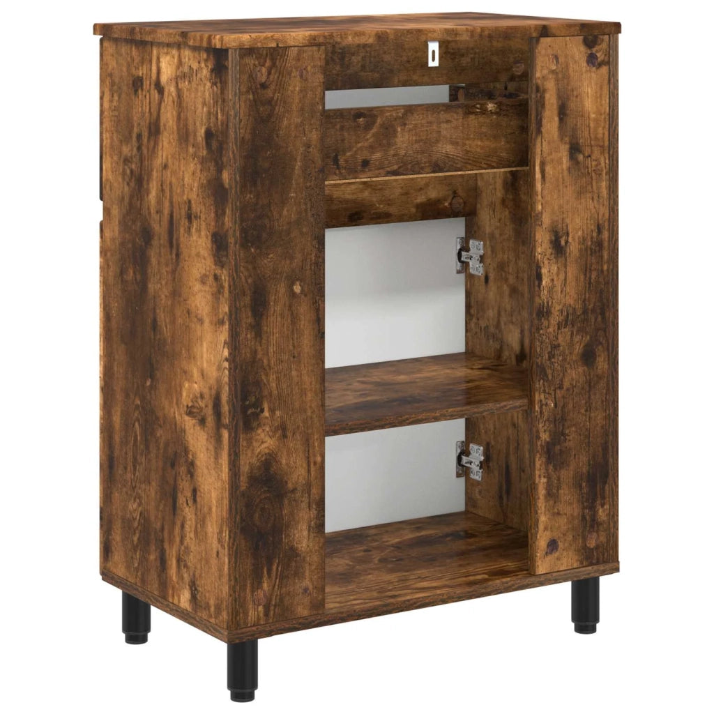 Mobiletto da bagno Rovere Fumo 60 x 35 x 80 cm