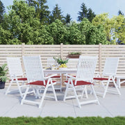 Cuscini per Sedia 6 pz Rosso Vino 40x40x4 cm in Tessuto Oxford 314022