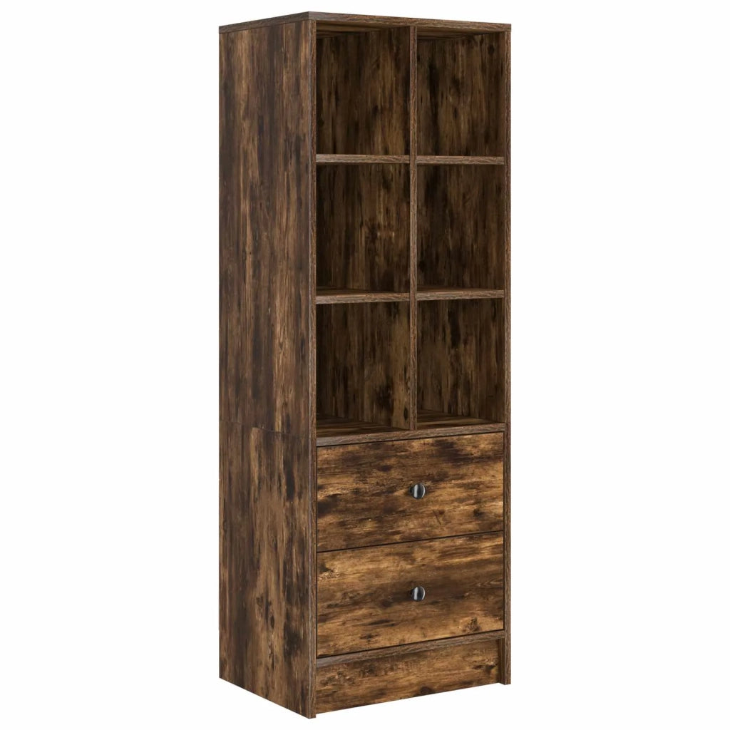 Scrivania con cassetto con lo scaffale 2 pcs Rovere fumé 3337341
