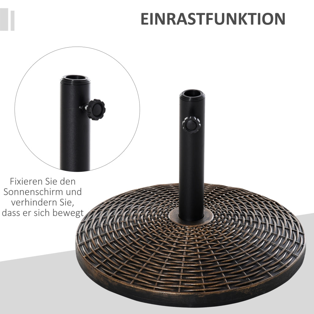 Supporto per ombrellone ¨C Xylo ¨C effetto rattan antracite ?53x40cm 25kg