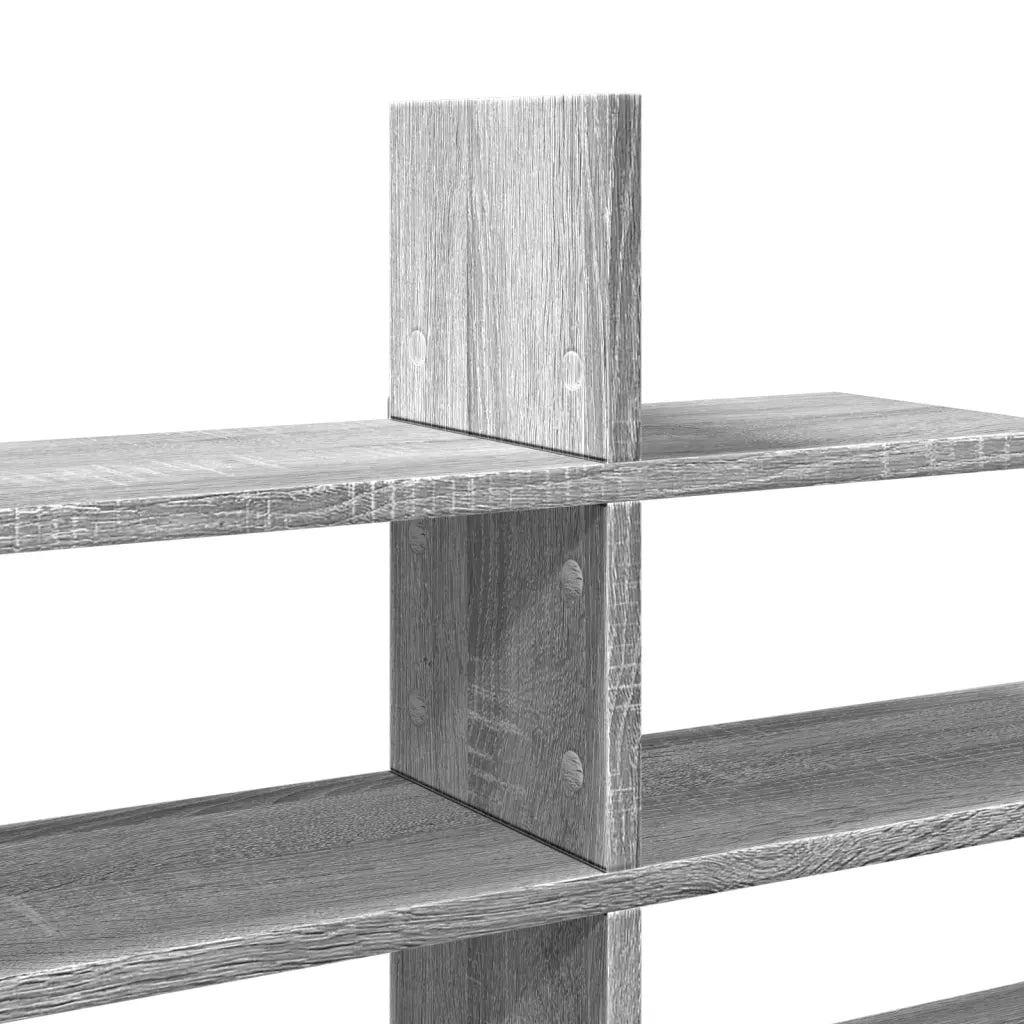Mensola a Muro Grigio Sonoma 124,5x18x60,5 cm in Truciolato 853268