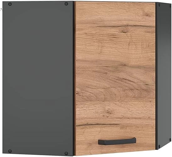 Mobile angolare da cucina R-Line, Quercia dorata, 57 cm, per la libera combinazione all'interno di sistemi cucina modulari
